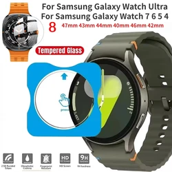 One-Click Tempered Glass for Samsung Galaxy Watch Ultra 47mm HD Screen Protector Bumper for Watch 8 7 6 classic 5pro 4 44mm 40mm