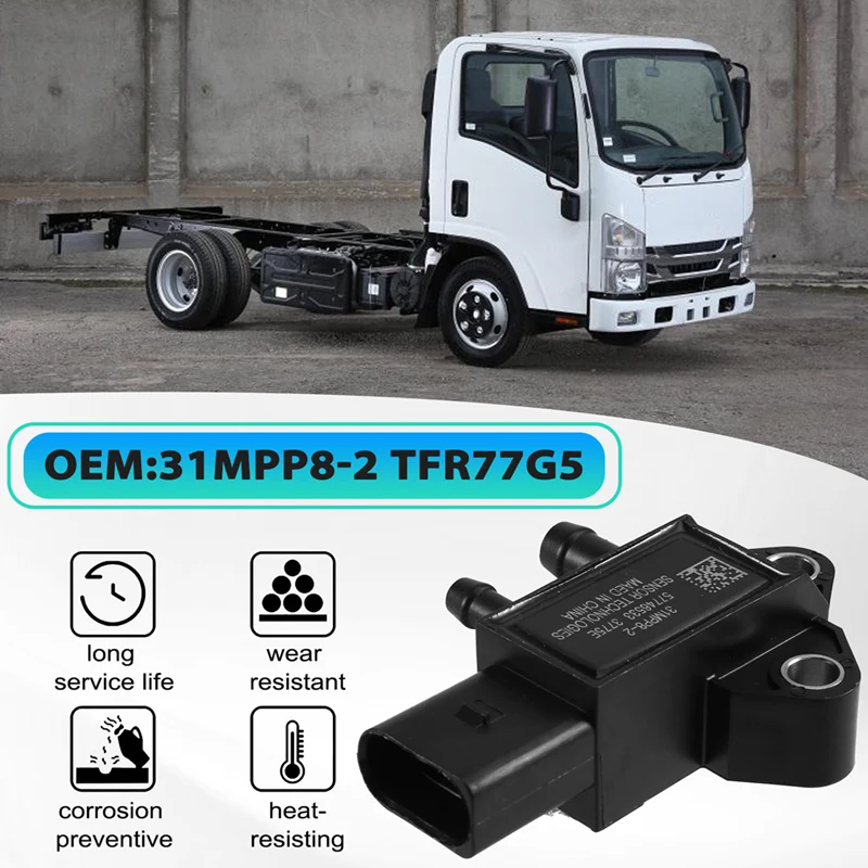 Sensore di pressione differenziale del camion A30P-31MPP8-2 per parti del motore del camion del motore Isuzu JAC FR4KH1VM25 TFR77G5