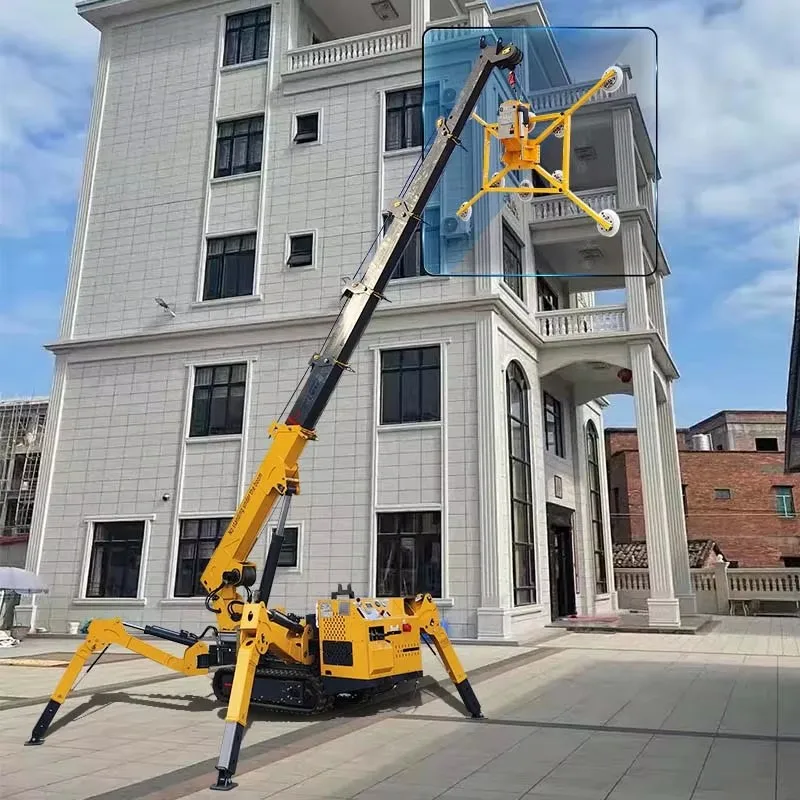 

Factory Price Mini Spider Crane Crawler Crane With Hydraulic Telescopic Outrigger New Mini Crane Lift