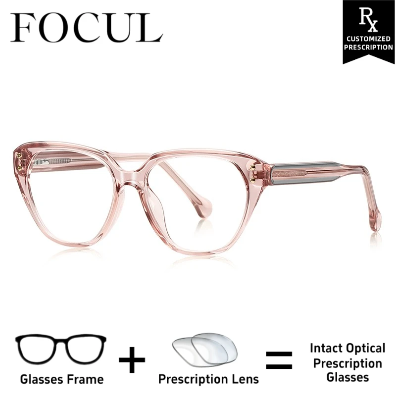 

FOCUL New Design Casual Style Quality Anti Blue Ray Glasses Photochromic Myopia Eyeglasses Custom Prescription Optical Eyewear