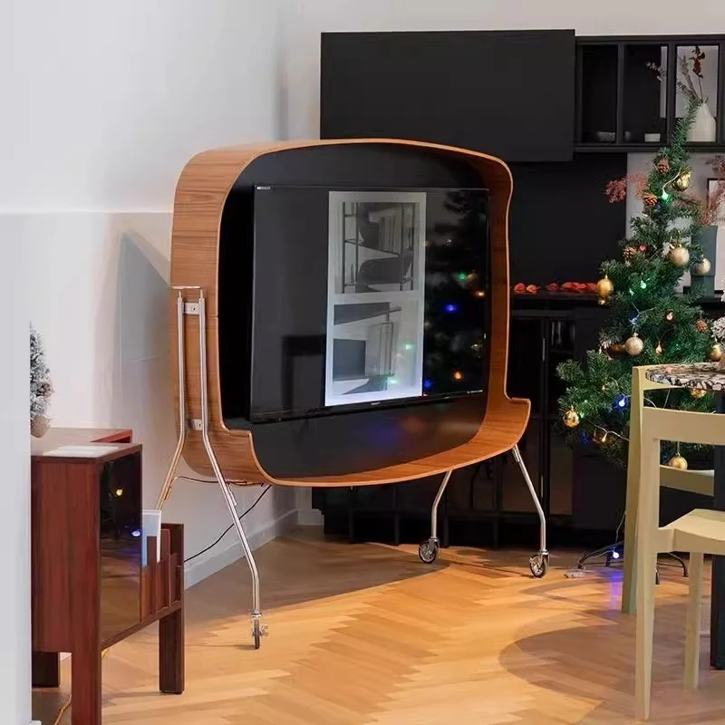 

French Bedroom Modern Tv Stand Rack Movable Corner Living Room Designer Tv Table House Luxury Wheels Fernsehtisch Furniture Home