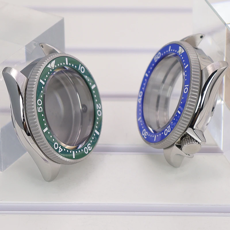 38-mm-Uhrengehäuse mit Saphirglas, schwarzer/blauer Keramiklünette für Seiko NH35 NH36 NH34 NH38 4R36 Uhrwerk, 28,5 mm-29 mm Zifferblatt-Modifikation SKX – Detail 4