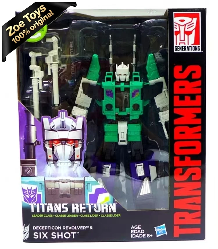 100% Authentic Titans Return SIX SHOT Decepticon Revolver Leader Class Action Figure Official Licensed In Stock