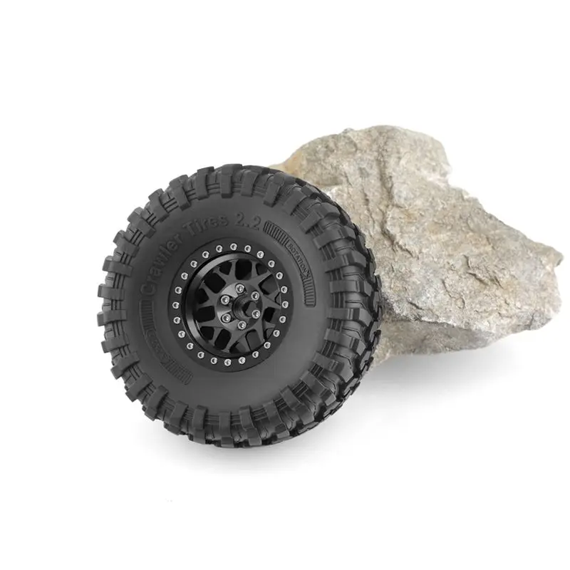 DT23 4 Pcs RC Car Wheel 135mm 2.2inch Black for 1/8 1/10 RC Crawler Axial SCX10 Wraith RR10 Capra for Traxxas TRX4