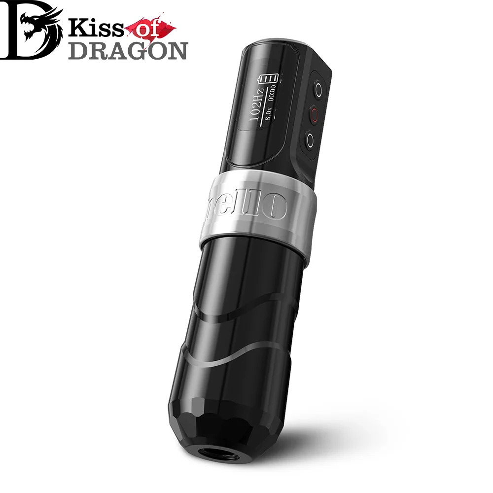 

Kiss of Dragon Wireless Tattoo Machine Pen 4.0mm stroke 2400mAh Battery Capacity LED Digital Display for Tattoo Artists