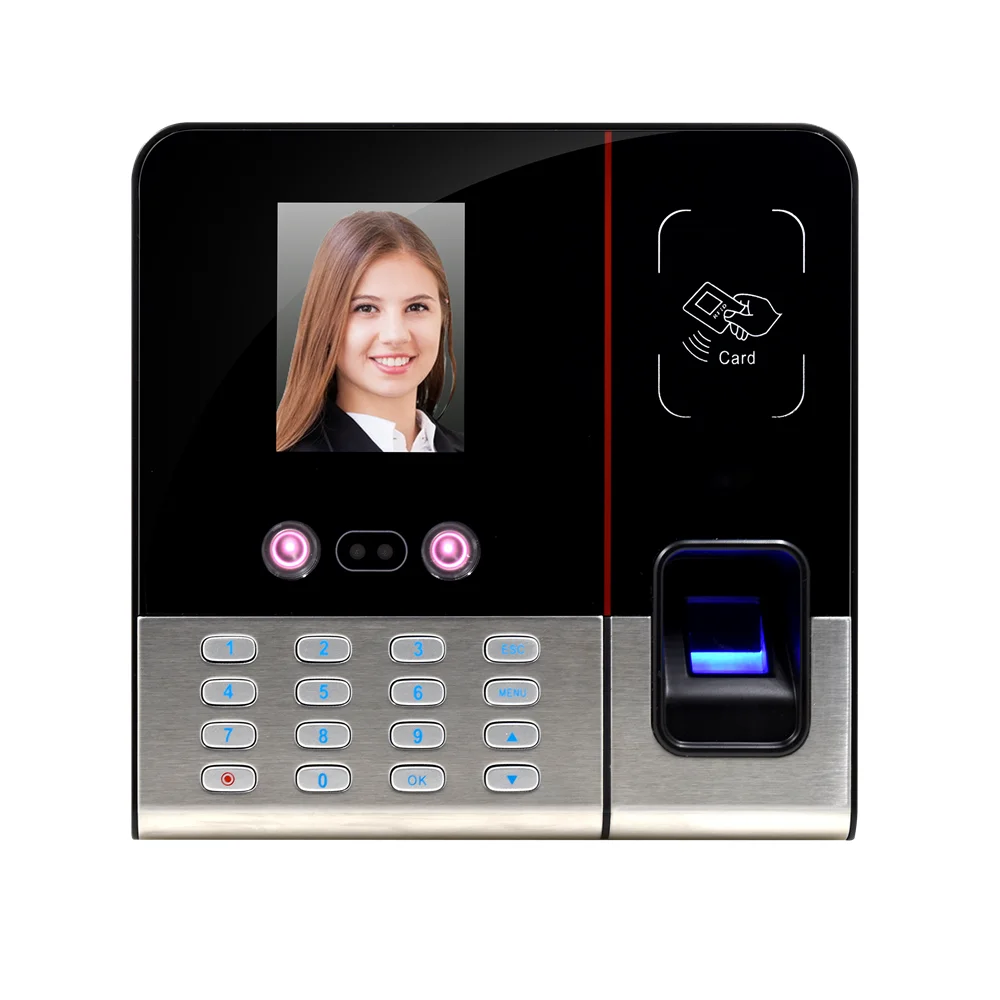 1000 Faces 4 in 1 Biometric Fingerprint Time Attendance for Door Lock System