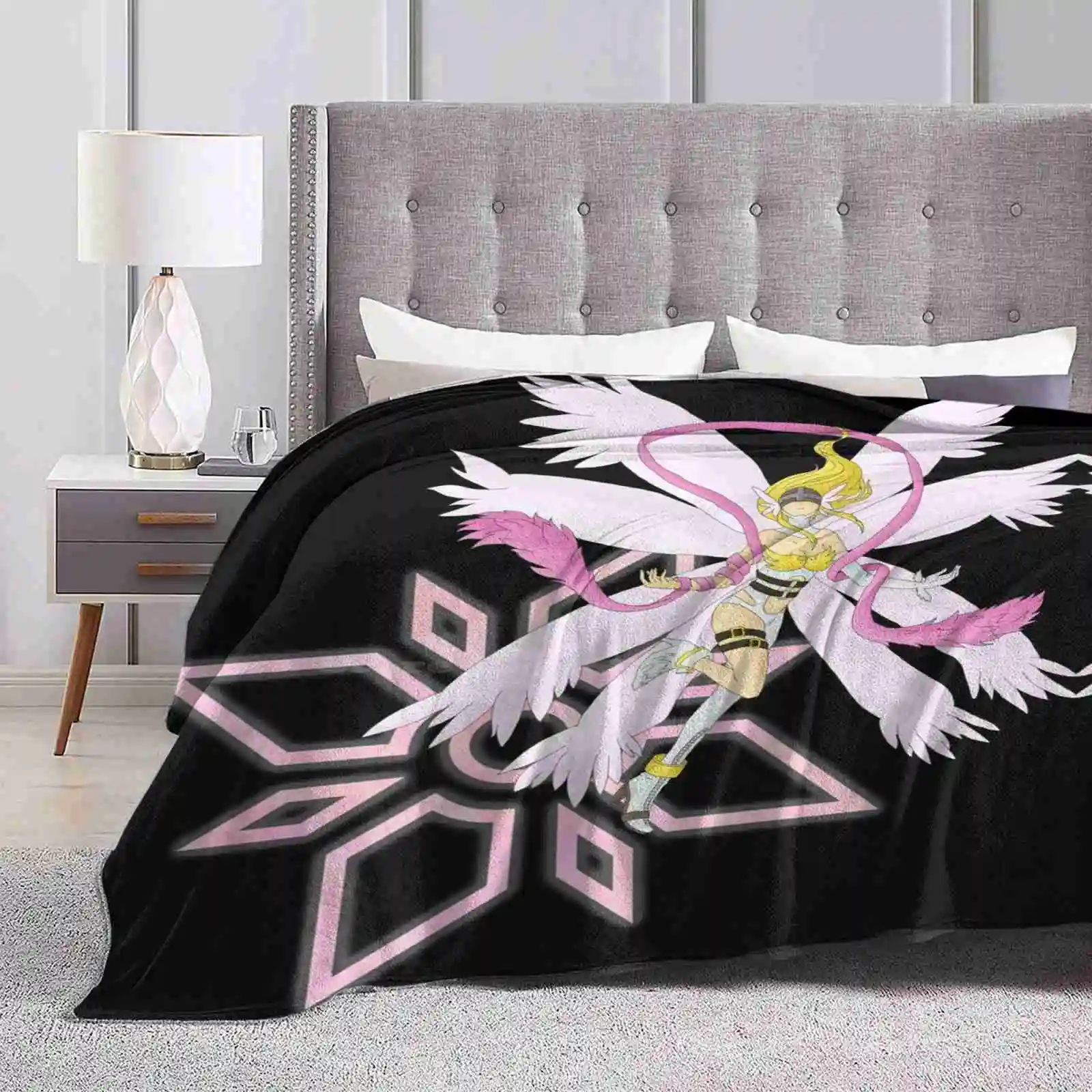 Crest Of Light New Arrival Fashion Leisure Warm Flannel Blanket Hikari Tai Angewomon Light Matt Tk Carri Agumon Gotomon Angemon