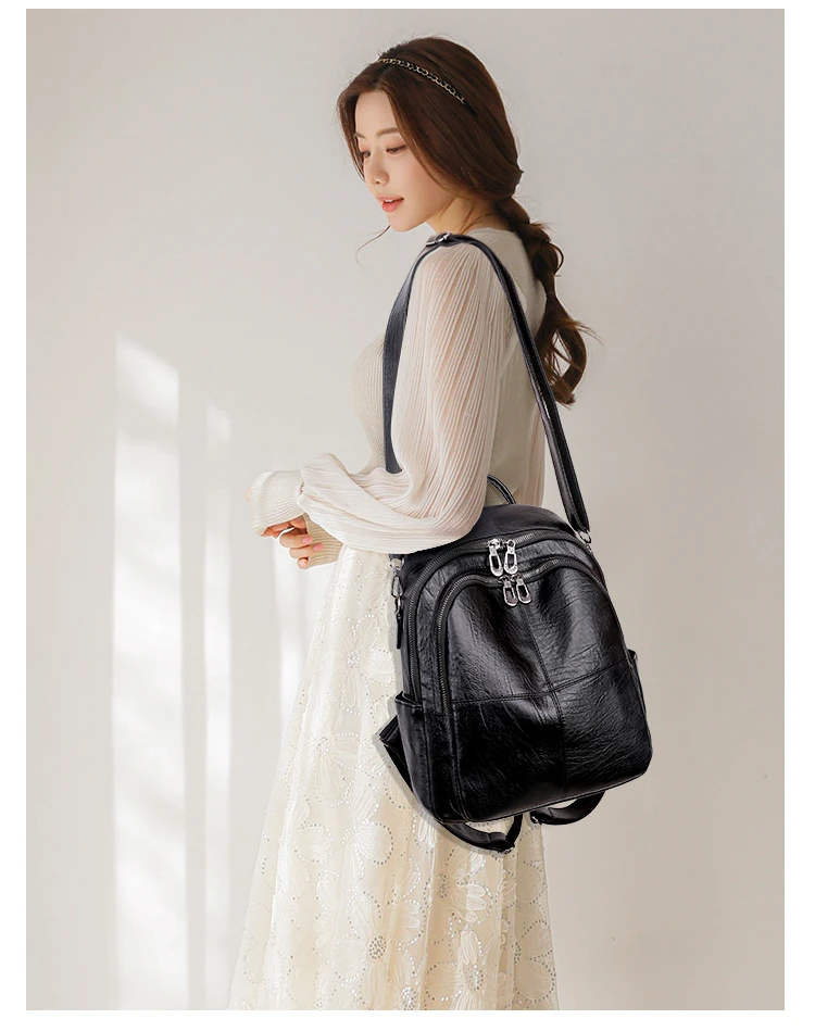 Large capacity Women's Backpack soft leather backpacks 2026 versatile new fashion and leisure multifunctional Mochilas рюкзак 배낭