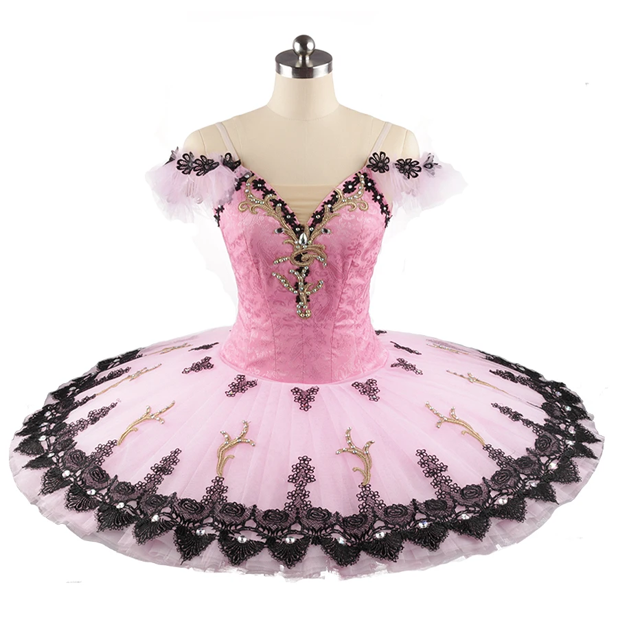 In stock! No elasticity Tutu professional for girls Performance competition Tutu Pink women Pancake Tutu Red Dress Costume Adult