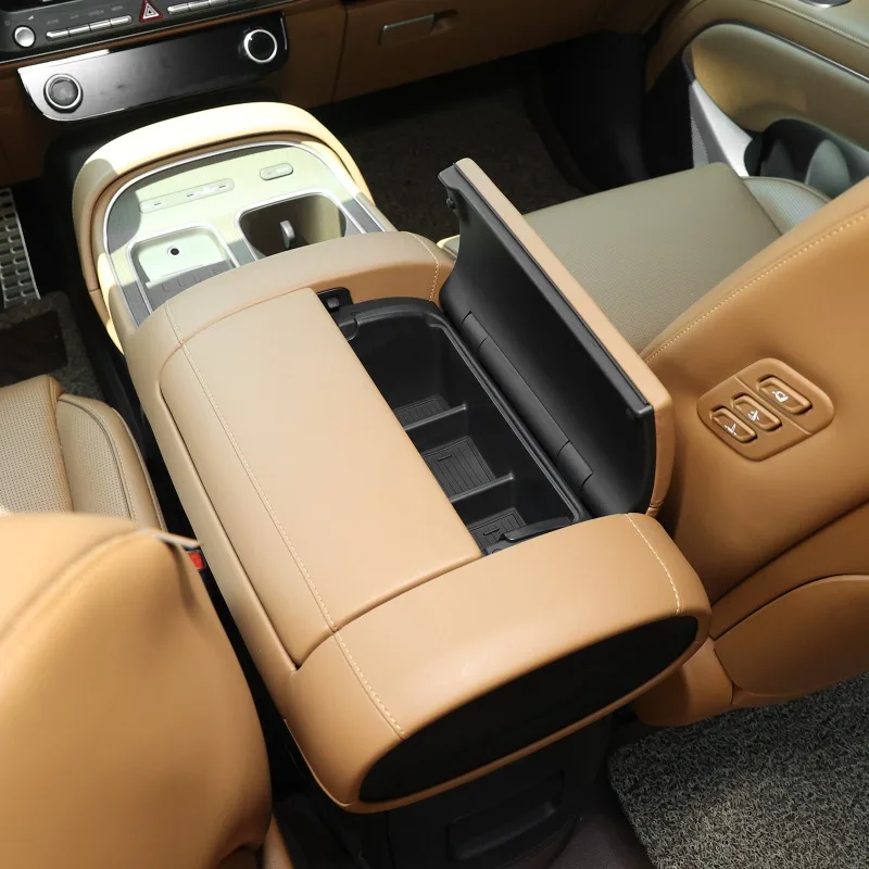 

For Hyundai Palisade 2026 7 Seats Armrest Box Double Door Storage Box Automobiles Car Interior Accessories Stowing Tidying