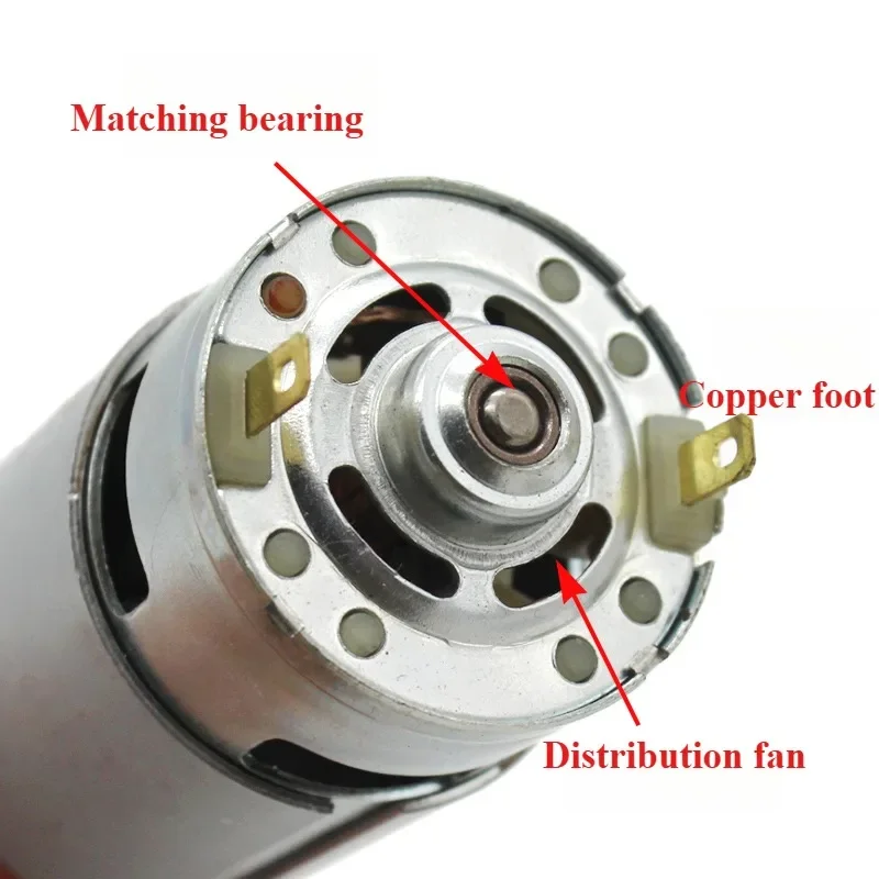775 Motor Mini 42mm Long Shaft/ D Shaft DC 12V  24V Mute Low Speed Large Torque