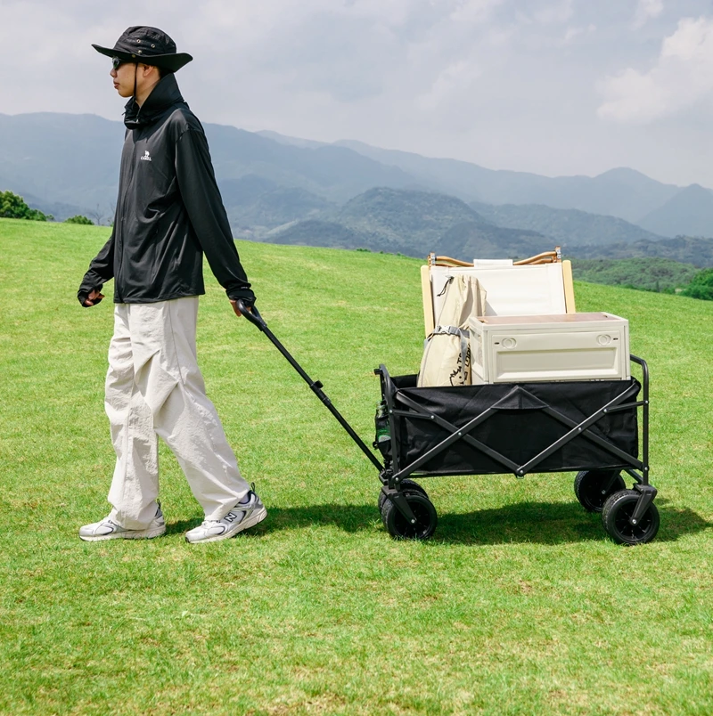 

Factory Sale Garden Cart Utility Wagon Trolley 100L Shopping Outdoor Camping Foldable Wagon Cart