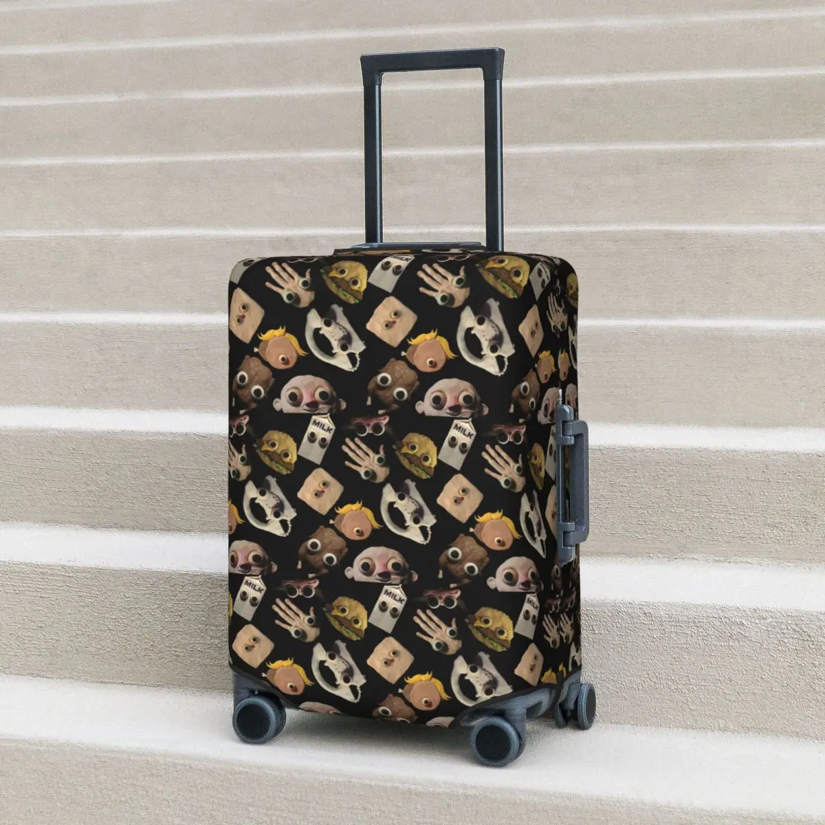 

Jack Stauber Mix Suitcase Cover Protection Elastic Travel Luggage Protector Covers for 18-32 Inch