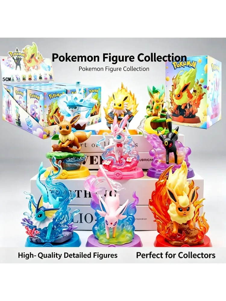 9 Stile Pokémon Actionfiguren Pikachu Abenteuer Eevee Blind Box Anime-Modell Desktop-Dekorationen Pokémon Spielzeug Geburtstagsgeschenke