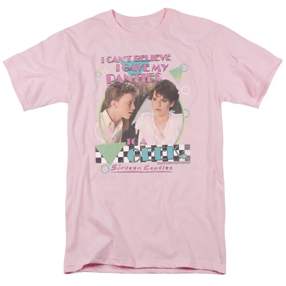 Sixteen Candles Panties T Shirt Mens Licensed Movie Sam The Geek Light Pink