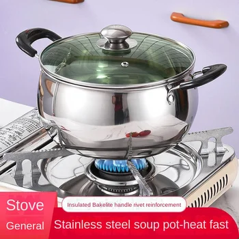 스테인리스 스틸 국냄비, 국수, 국수, 콩지, 냄비, 인덕션 쿠커, 초두껍고 대용량 