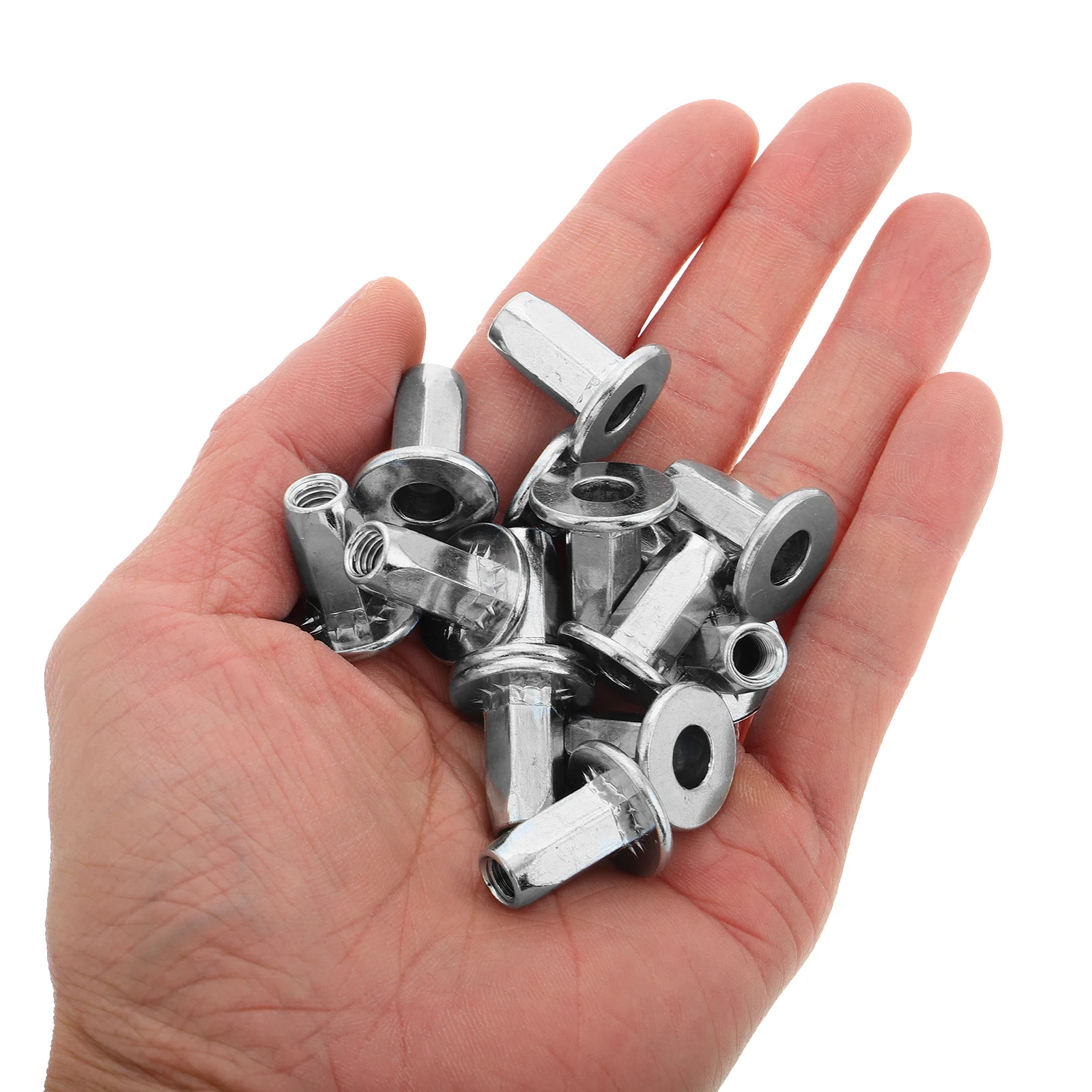 

100 Pcs Screw Base License Plate Screws Bumper Fasteners Steel Rivet Nut Kit Short Hair Nuts Automotive Push Fasteners