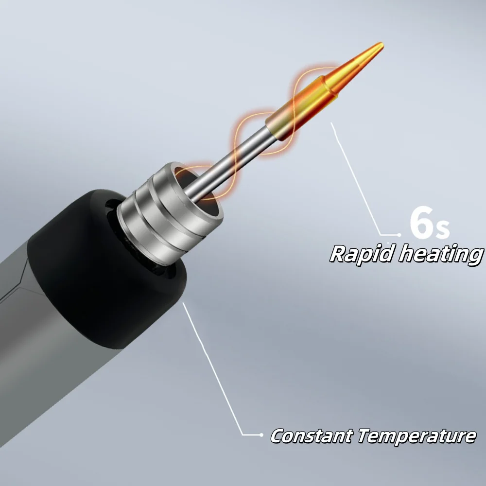 5V 8W USB Soldering Iron Wireless Electric Soldering Iron Fast Charging Lithium Battery Solder Iron Portable Repair Welding Tool