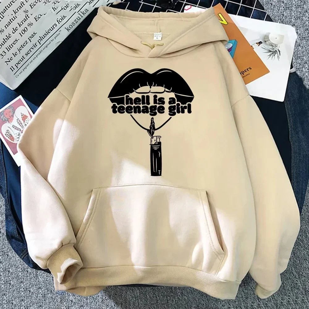 2025 نيسا باريت الجحيم هو فتاة في سن المراهقة هوديي مضحك Women_men هوديس Harajuku الجمالية للجنسين كنزة صوف البلوز #3