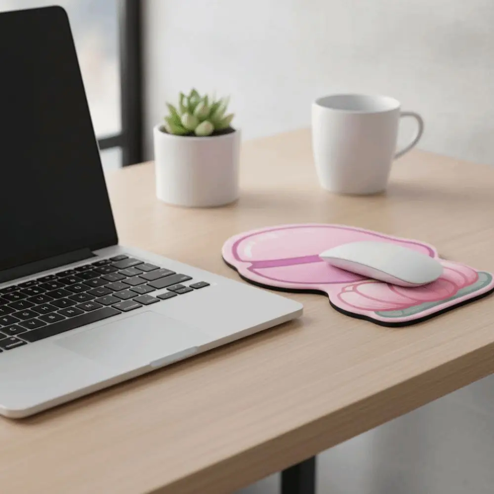 Silicone Material Wrist Rest Mouse Pad Lightweight Design Large Size Keyboard Pad Non-Slip Cute Pattern Ergonomic Keyboard Pad