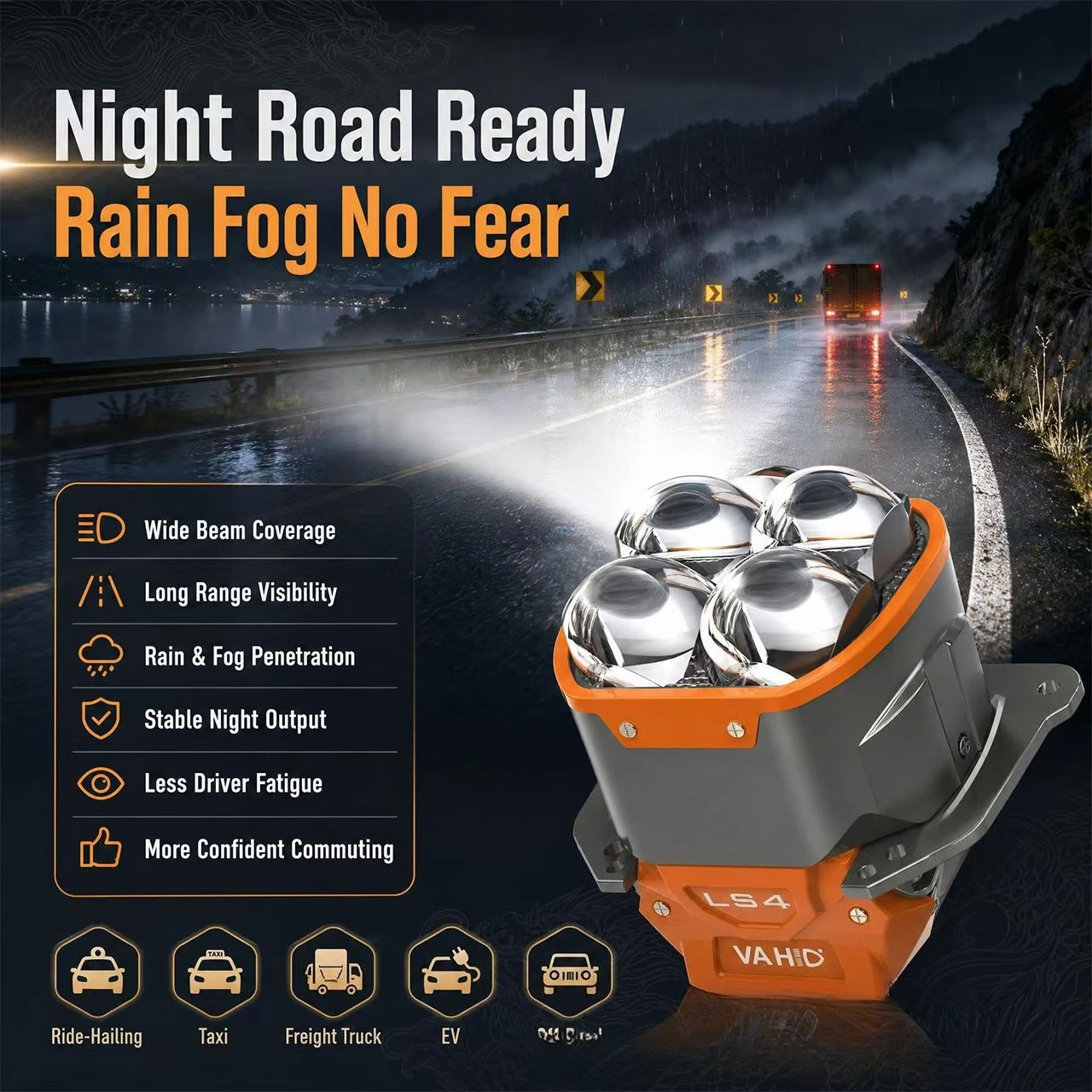 NXY 180W LED Matrix Projector Headlight 5 Lens Laser Spotlight 3 Direct Beam Hi/Lo Beam Car Front Super Bright Retrofit Kit