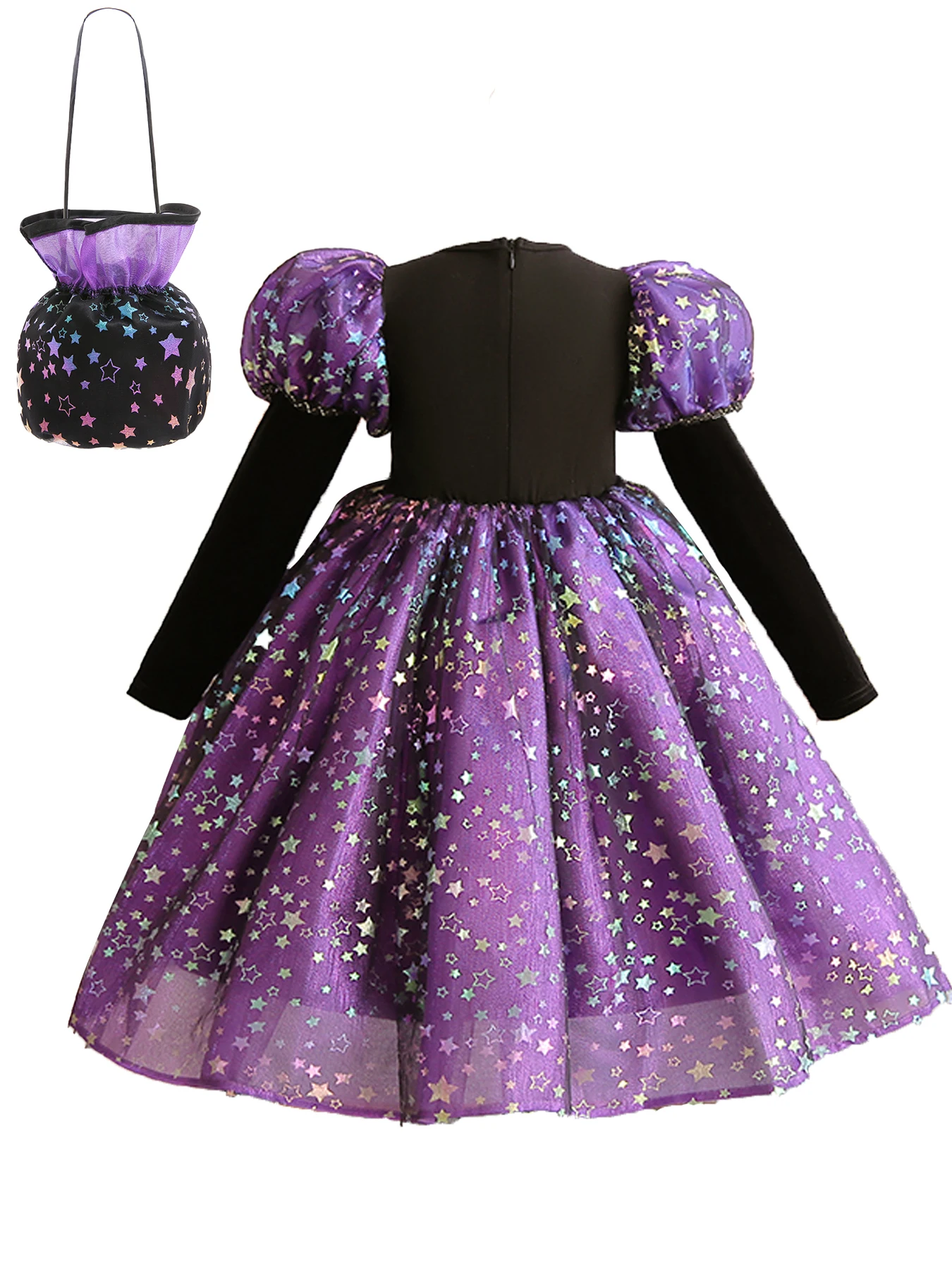 Girls Princess Dress Up Birthday Party Luxury Cosplay Costume Outfit with bag