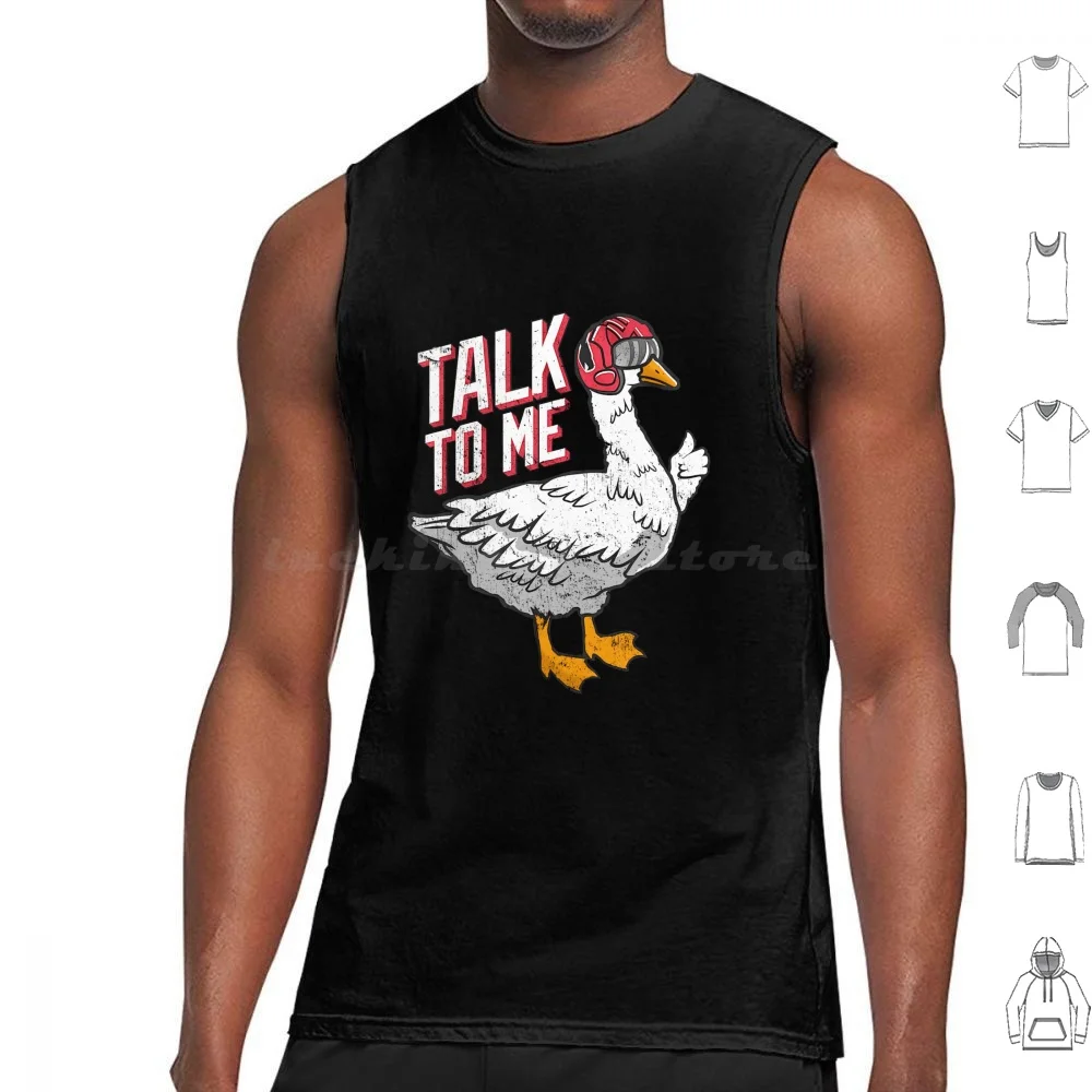 Talk To Me Goose Tank Tops Print Cotton Maverik Maverick Goose Talk To Me Goose Funny