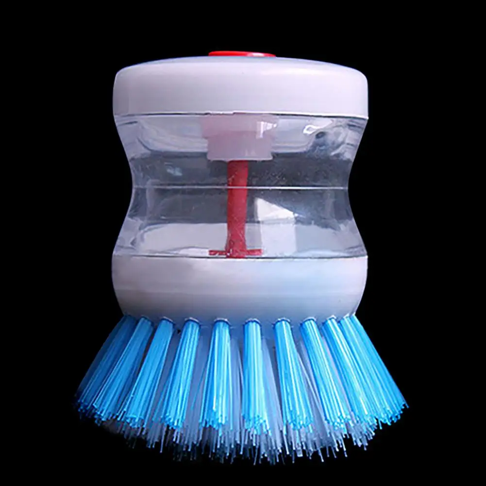 1Pc Kitchen Wash Tool Pot Pan Dish Bowl Palm Brush Scrubber Cleaner Kitchen Washing Utensil With Automatic Soap Liquid Dispenser