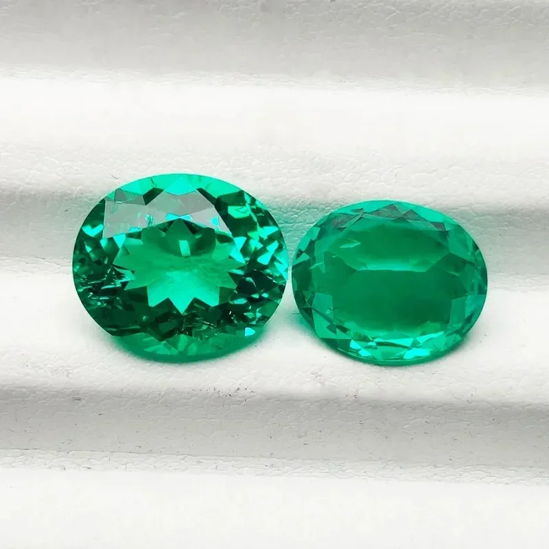 Lab Grown Columbia Emeralds Oval Shape Gemstone VVS1 For Diy Jewelry Pendant Bracelet Making Material Selectable AGL Certificate