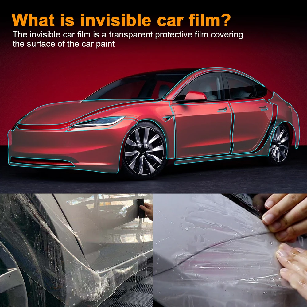 For Tesla Model 3 2017-2024 Door Edge Guard Clear TPU Paint Protection Film Anti Scratch 4PCS Front Rear Kit Invisible Shield