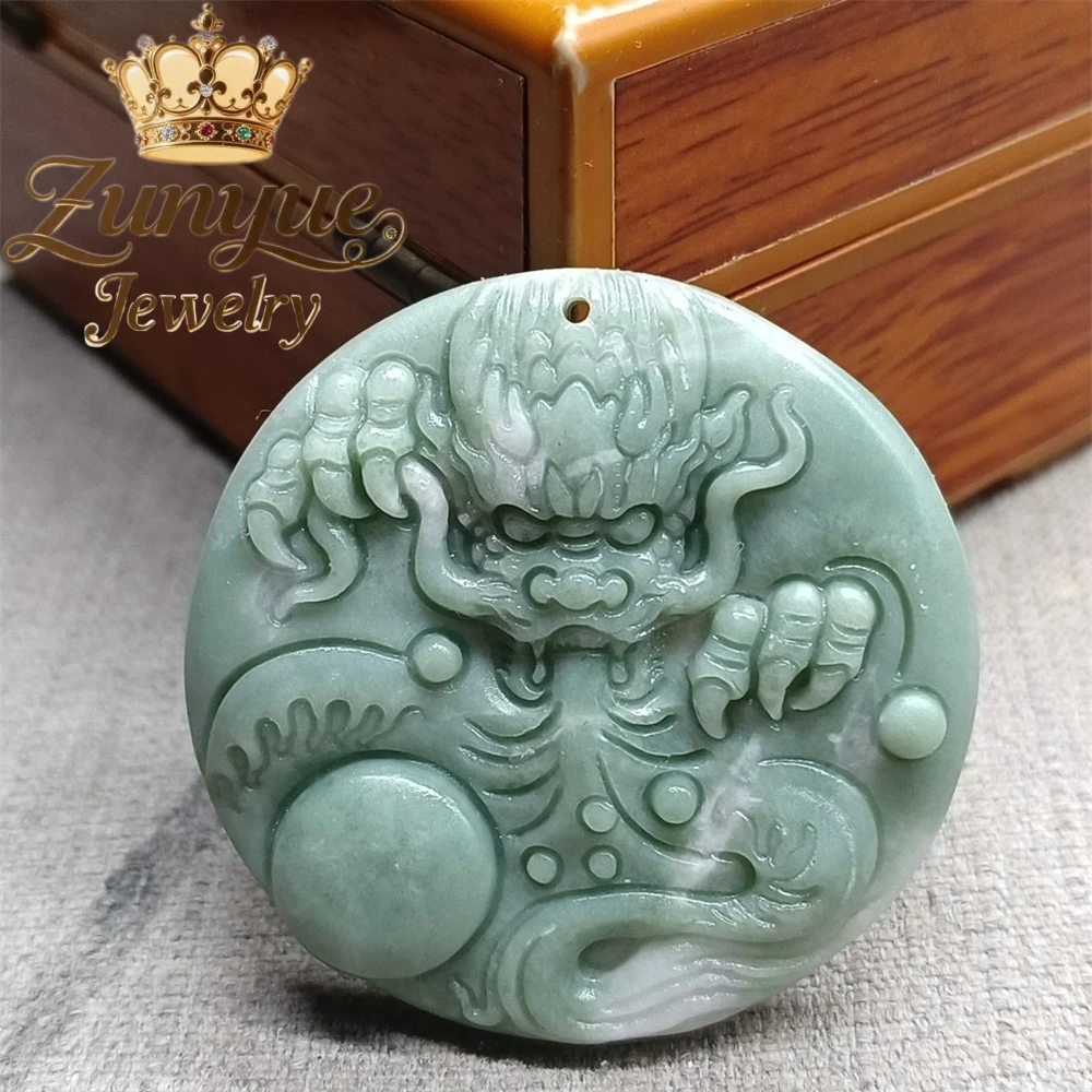 

Natural Jade Pendant, Dragon Head Jade Pendant, Men's Grand Necklace, Jade Pendant, Neck Decoration Fashion Jewelry Exquisite