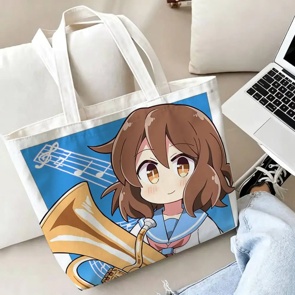 Sound! E-Euphonium Printed Canvas Tote Bag Shoulder Bag Commuter Mommy Shopping Bag