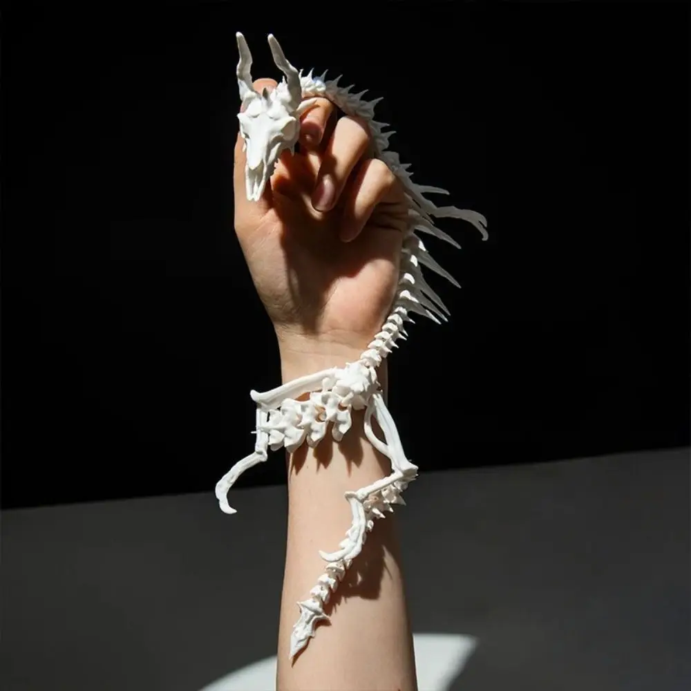 ثلاثية الأبعاد مطبوعة التنين الهيكل العظمي نموذج مشترك الجمجمة التنين الهدايا الإبداعية الحلي تحصيل تمثال سطح المكتب الديكور #4