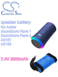 battery Cameron Sino batteries Speaker 3.7V 2600mAh for Anker Soundcore Flare 1 Soundcore Flare 2 A3161 A3165 CS-AKS200SL