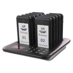Wireless Restaurant Pager System Guest Customer Waiter Queue Calling Paging Beeper Pager Buzzer For Food Court Cafe Beach Bar