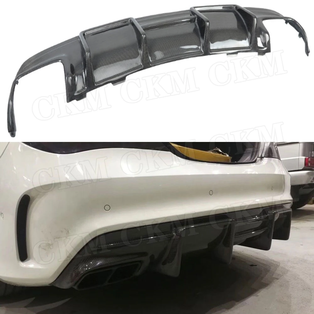 

Carbon Fiber Rear Bumper Diffuser for Mercedes Benz CLA Class W117 C117 Sport CLA45 AMG 2013-2019 FRP Rear Diffuser Lip Spoiler