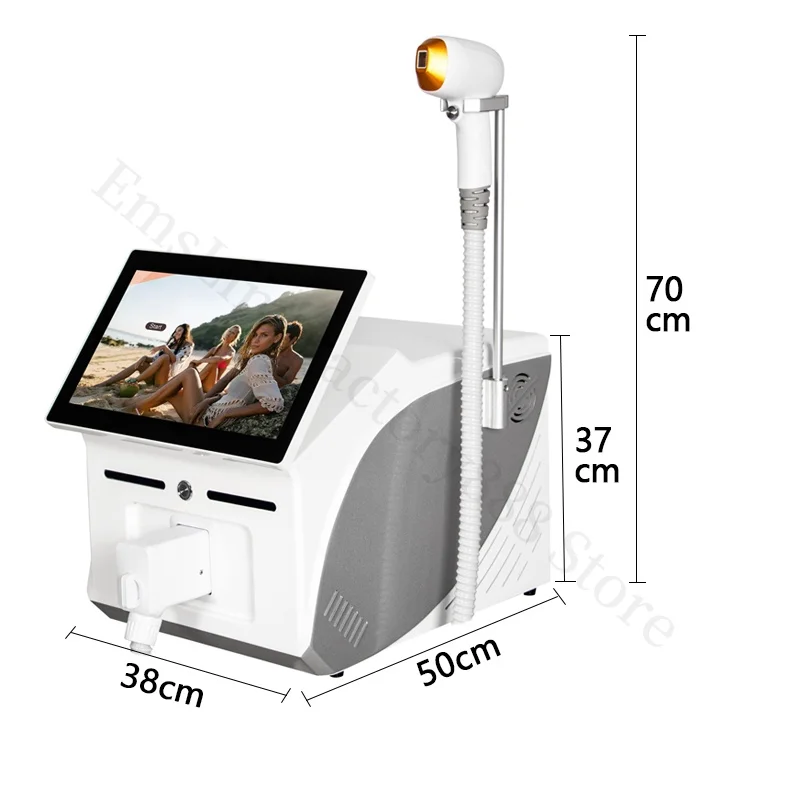 808nm 755nm 1064nm ไดโอดเลเซอร์กําจัดขน-3 ความยาวคลื่นกําจัดขนถาวรไม่เจ็บปวดอุปกรณ์ IPL แบบพกพาสําหรับผู้หญิง