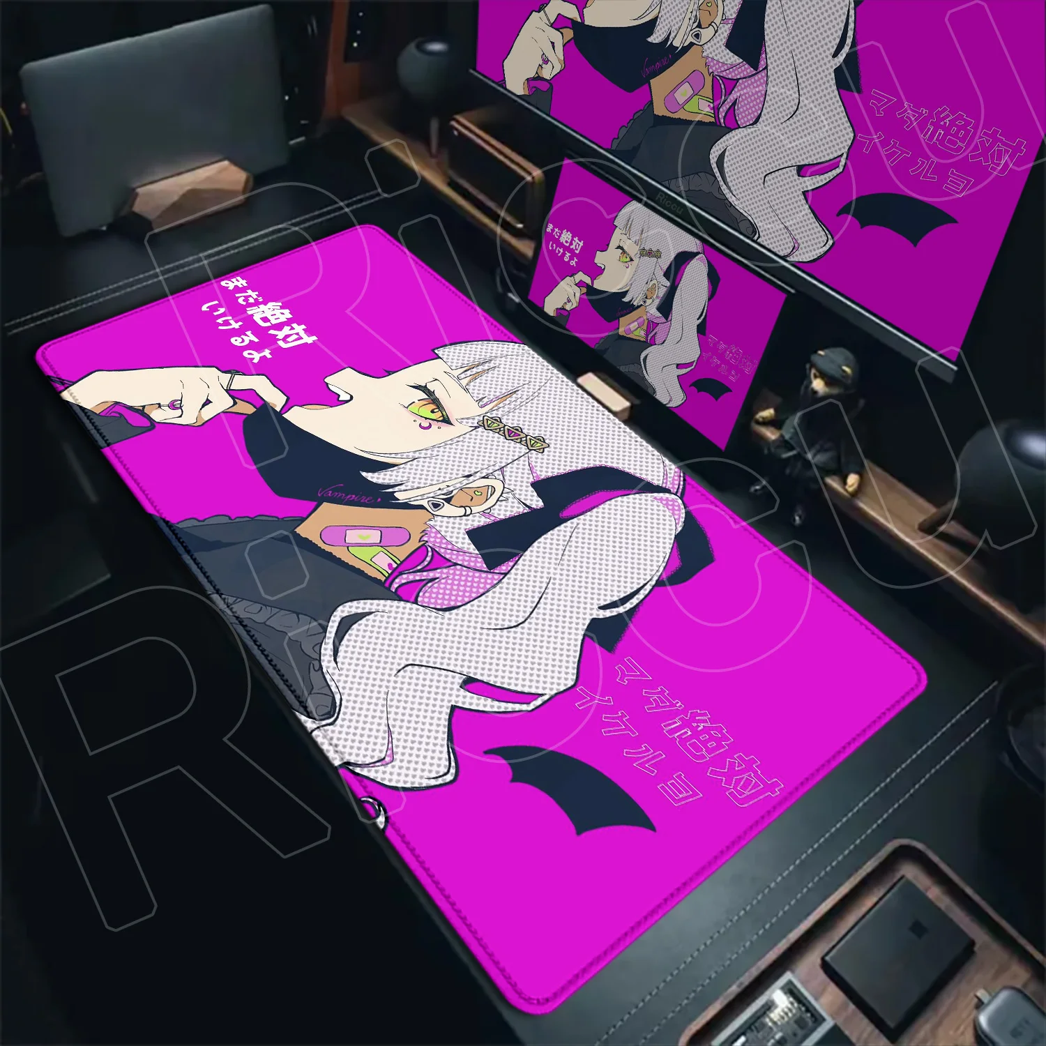 

H-Hololive Cute Murasaki Shion Mousepad Computer Gaming Office Accessories Keyboard Pad Laptop PC Mouse Pad Anime Large Desk Mat