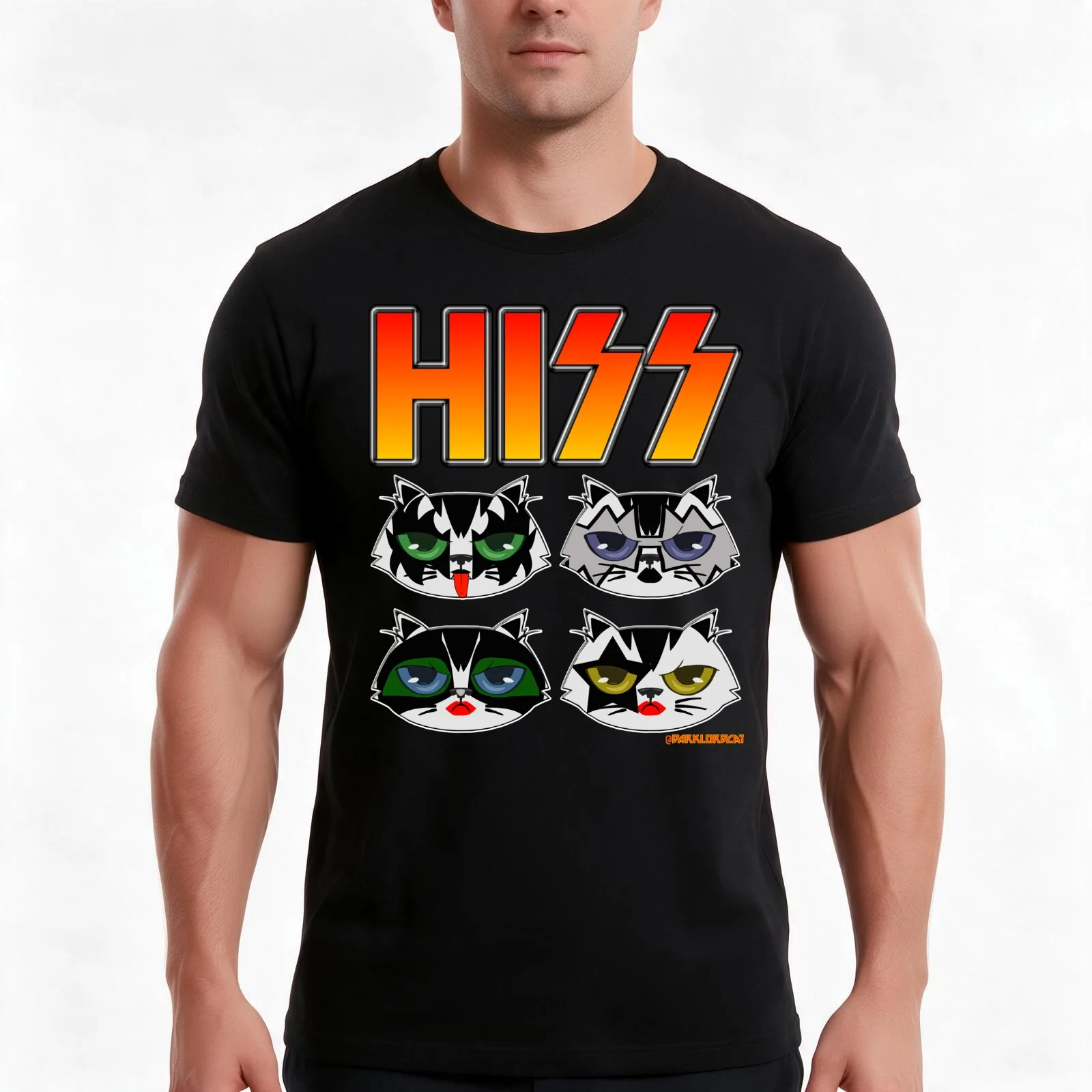 HISS T-Shirt, Summer Casual Cotton Tee, Oversized Streetwear Tops, Vintage Graphic Print, Loose Fit Short Sleeve, 100% Cotton