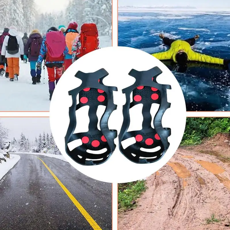 Pinces à Chaussures Antidérapantes en Silicone pour la Neige et la Glace, Accessoire Portable pour Randonnée et Escalade