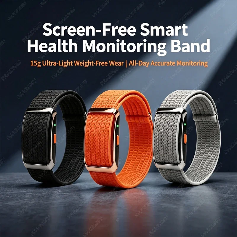 2026 Orologio Fitness Senza Schermo per Uomini e Donne, Monitoraggio Frequenza Cardiaca e Sonno, Braccialetto Intelligente Sportivo senza Sc