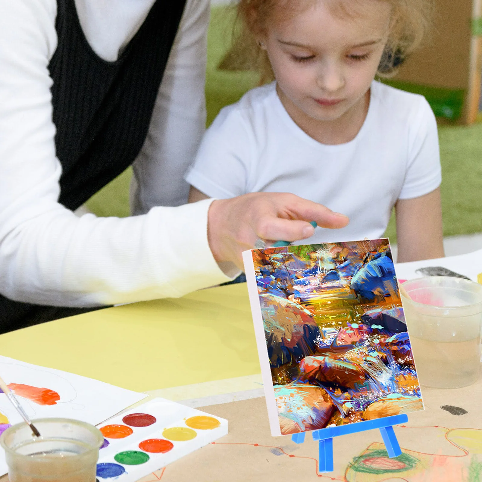 

10Pcs Desktop Easel Display Stand Foldable Art Easel for Small Paintings Matted Artwork Photographs Office Wedding Event