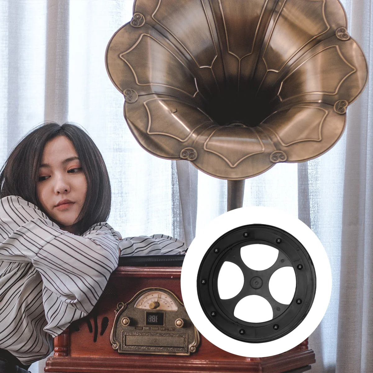 

3pcs Swivel Plate Cd Turntable Leveler Smooth Ball Bearing Track Detachable Rotation Base For Dining Table Cd Rack