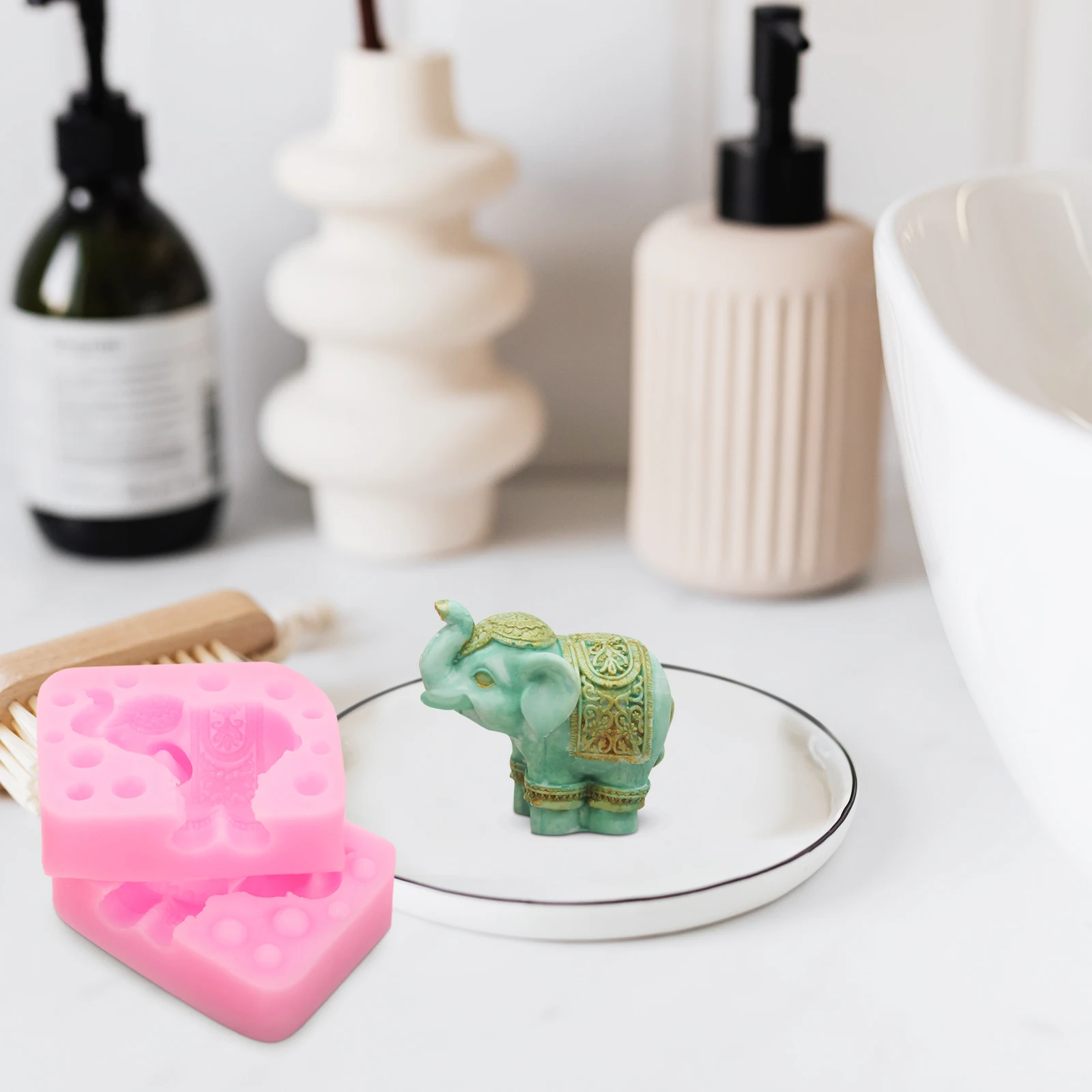 

1 Set Silicone Elephant Mold Casting Epoxy Mold Creative Cake Soap Making Tool Cute Chocolate Cookie Baking Diy Molds For Crafts
