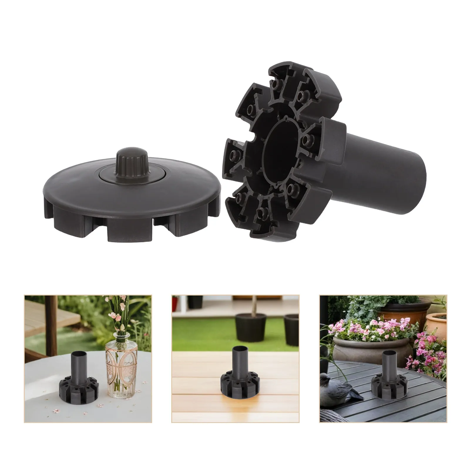 Replacement Lower Hub for Roman Umbrella Outdoor Patio Parasol Rib Holder Plastic Canopy Hub Wind Resistant Garden Sunshade