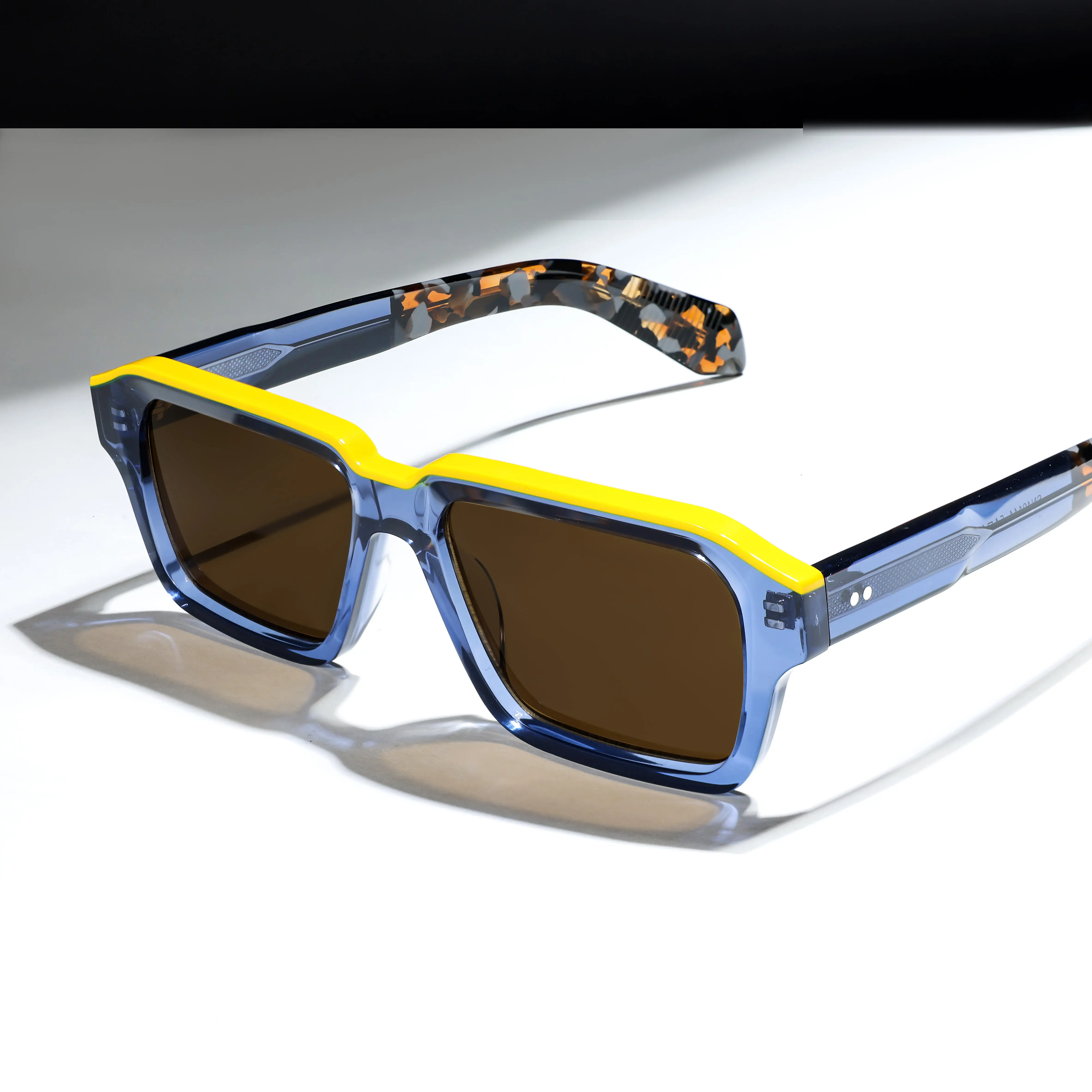 VZONE UV400 Protection Sunglasses Women Oversized Polarized Glasses for Men Trendy Retro Thick Acetate Wide Double Bridge Frame