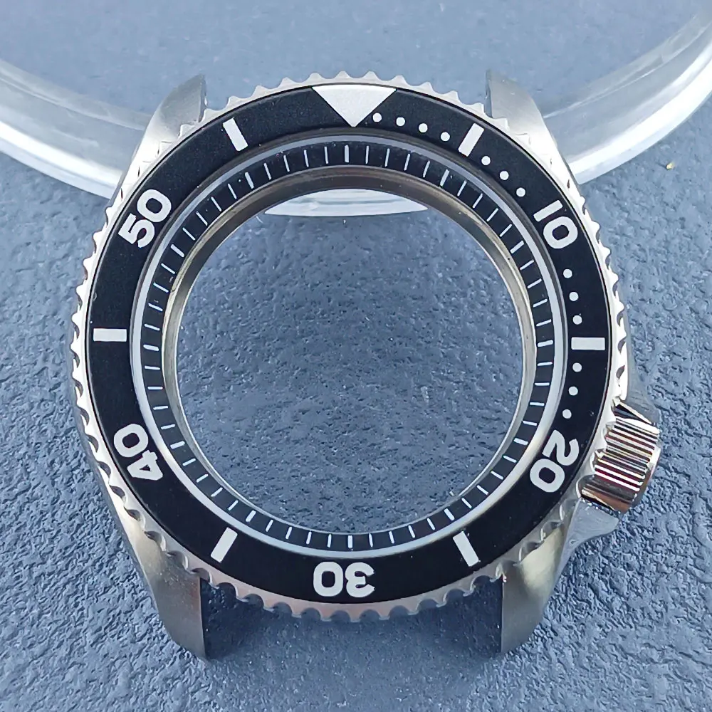 Aluminum sapphire flat glass transparent back cover suitable for NH35 NH36 automatic movement 10BAR waterproof