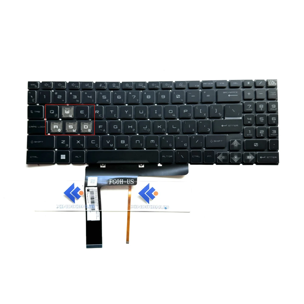 XIN-Russian Backlit Laptop Keyboard For MSI Katana GF66 GF76 GL66 GL76 Z16 11UD MS-1582 MS-1581 MS-1583 MS-17L1 MS-17L2 MS-17H3