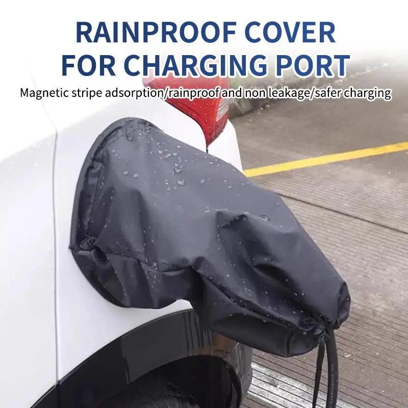 EV Charging Port Magnetic Rain Cover  Transparent Plug Protector for Car Home Outdoor Weatherproof Use