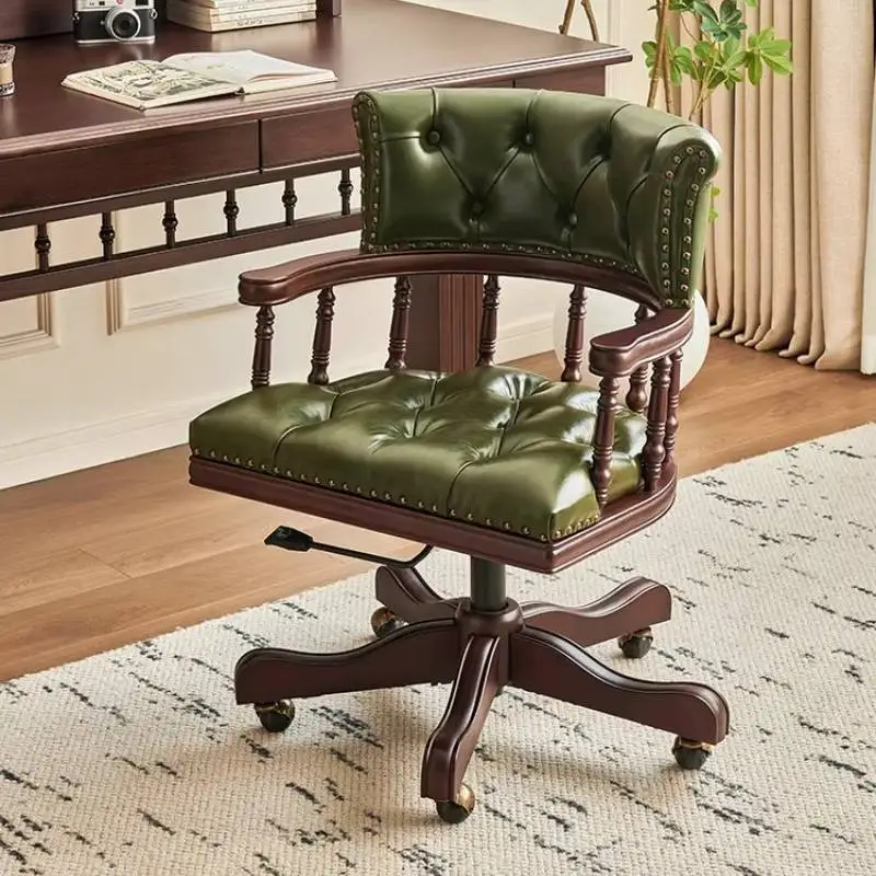 Swivel Green Office Chair Upgrade Luxury Brown Relaxing Ergonomic Computer Chair Oversized Sillas De Oficina Office Furniture